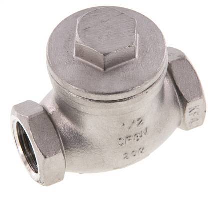 G 1/2'' Stainless Steel Swing Check Valve 16 bar (232 psi) Metal Seal