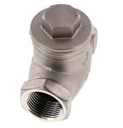 G 1'' Stainless Steel Swing Check Valve 16 bar (232 psi) Metal Seal