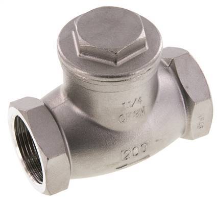 G 1-1/4'' Stainless Steel Swing Check Valve 16 bar (232 psi) Metal Seal