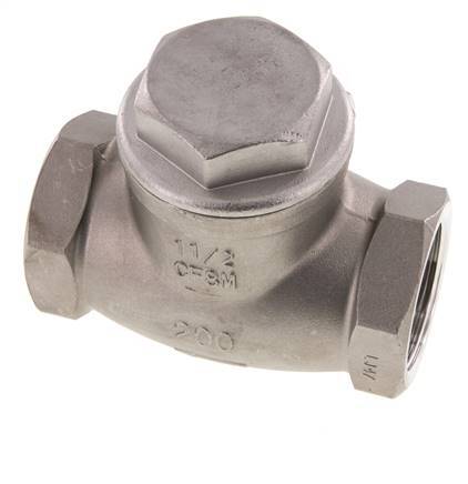 G 2-1/2'' Stainless Steel Swing Check Valve 16 bar (232 psi) Metal Seal