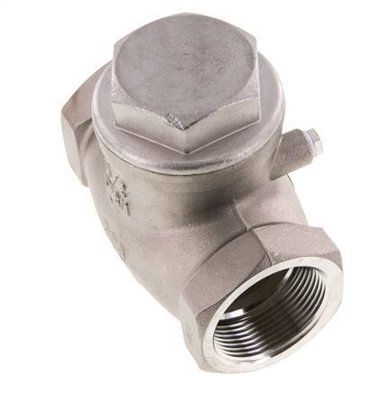 G 2-1/2'' Stainless Steel Swing Check Valve 16 bar (232 psi) Metal Seal
