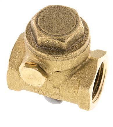 G 1/2'' Brass Swing Check Valve 12 bar (174 psi) NBR Soft Seal