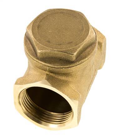 G 1-1/4'' Latón Válvula Antirretorno De Clapeta 10 Bar (145 Psi) Sello Blando NBR