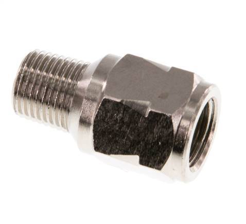 R/Rp 1/8'' M/F Mini Válvula Antirretorno Niquelado Latón 10 Bar (145 Psi) NBR Con Resorte