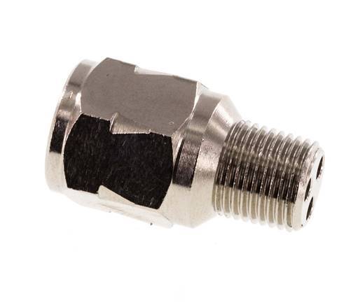R/Rp 1/8'' M/F Mini Check Valve Nickel-Plated Brass 10 bar (145 psi) FKM No Spring