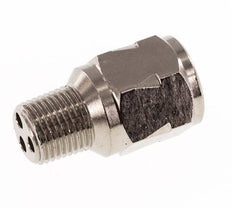 R/Rp 1/8'' M/F Mini Check Valve Nickel-Plated Brass 10 bar (145 psi) FKM No Spring