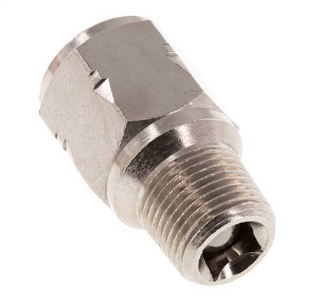 R/Rp 3/8'' M/F Mini Válvula Antirretorno Niquelada Latón 10 Bar (145 Psi) FKM Sin Resorte