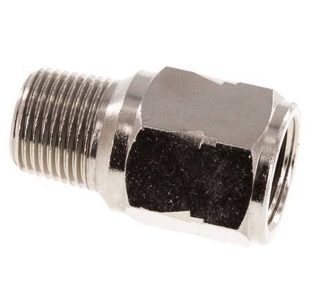 R/Rp 3/8'' M/F Mini Válvula Antirretorno Niquelada Latón 10 Bar (145 Psi) FKM Sin Resorte