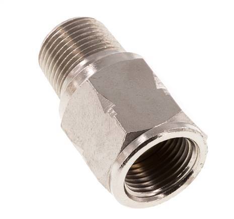 R/Rp 3/8'' M/F Mini Válvula Antirretorno Niquelada Latón 10 Bar (145 Psi) FKM Sin Resorte