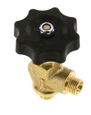 G 1/4'' Brass Right Angle Ball Valve 40 bar with Handwheel