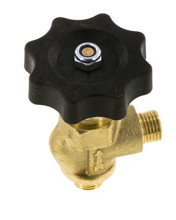 G 1/4'' Brass Right Angle Ball Valve 40 bar with Handwheel