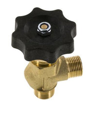 G 3/8'' Brass Right Angle Ball Valve 40 bar with Handwheel