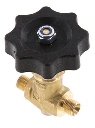 G 1/8'' Válvula de bola de latón rosca macho 40 bar con volante