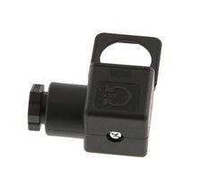 Conector para válvula solenoide DIN 43650 forma A, tamaño 3, M16x1.5, 28mm, negro