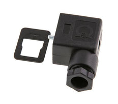 Conector para válvula solenoide estándar industrial forma B, tamaño 1, M16x1.5, 31mm, negro [2 piezas]