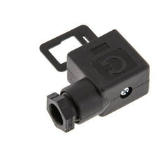 Conector para válvula solenoide estándar industrial forma B, tamaño 1, M16x1.5, 31mm, negro [2 piezas]