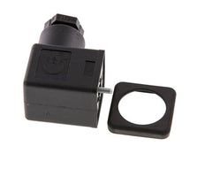 Conector para válvula solenoide DIN 43650 forma A, tamaño 3, M16x1.5, 35mm, negro