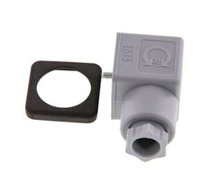Conector para válvula solenoide DIN 43650 forma A, tamaño 3, PG9, 28mm, gris