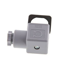 Conector para válvula solenoide DIN 43650 forma A, tamaño 3, PG9, 28mm, gris