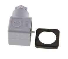 Conector para válvula solenoide DIN 43650 forma A, tamaño 3, PG9, 28mm, gris
