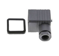 Conector para válvula solenoide DIN 43650 forma A, tamaño 3, M16x1.5, 35mm, gris