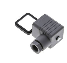 Conector para válvula solenoide DIN 43650 forma A, tamaño 3, M16x1.5, 35mm, gris