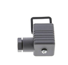 Conector para válvula solenoide DIN 43650 forma A, tamaño 3, M16x1.5, 35mm, gris