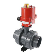 Válvula de bola eléctrica de PVC de 2 vías de 63mm 120V AC VDL