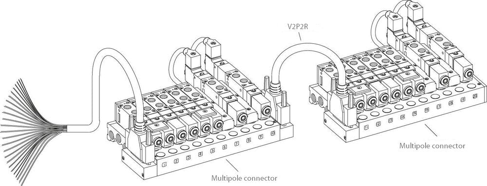 12x Válvulas multipolares YPC SF2000 24VDC